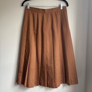 Vintage A-Line Midi Skirt in Chestnut Brown